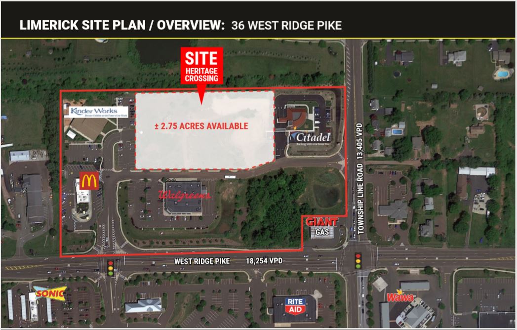 36 West Ridge Pike – Limerick – PA 19468 – Retail Site For Sale / Lease
