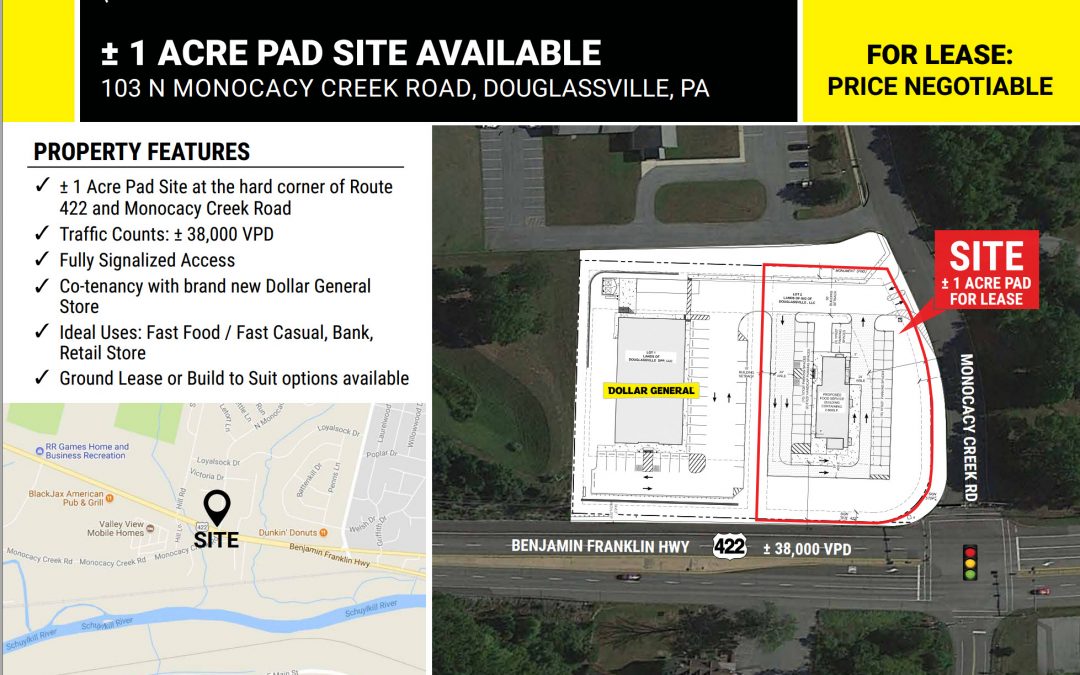 1 Acre Pad Site Available