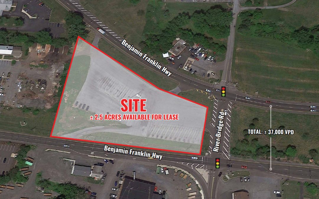 2.5 Acres Available FOR LEASE, Ben Franklin Highway and River Bridge Road